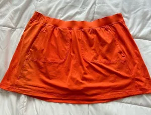 Tail Activewear Skirt Skort Orange Pull On‎ Womens L/XL Tennis Golf Pickleball thumbnail 1