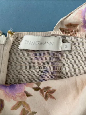 Zimmermann Rosa Striped Lilac Rose Picnic Dress Cotton Silk Maxi thumbnail 9