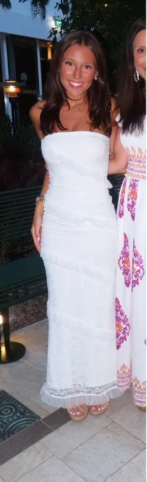 Altar'd State White fitted long white dress thumbnail 1