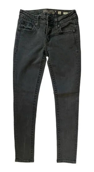 Miss Me Skinny Jeans Style no: MY736253 Color: BLK 01‎ Inseam 30 thumbnail 1