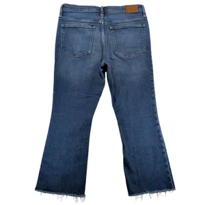 J.Crew Demi Boot‎ Crop Jeans Womens 30 Medium Wash Blue Raw Hem BA628 Stretch thumbnail 2
