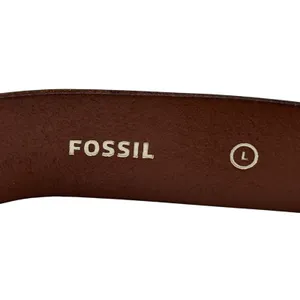Fossil Belt Womens L Brown Leather Braided Detail Gold Buckle‎ Dress Work Casual thumbnail 5