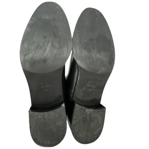 ZARA Women's Black Leather Chelsea Ankle‎ Boots Size 7.5 (EU 38) Minimalist thumbnail 13