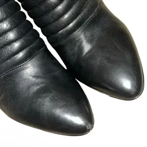 Ann Taylor Black Leather Ankle Booties(Size 8.5M) thumbnail 9