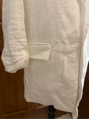 Nine West Ivory Textured Open-Front Blazer thumbnail 8
