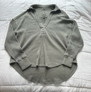 aerie green oversized sweater thumbnail 1