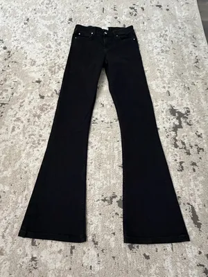 ASOS Design Tall Power Stretch Sculpt Flare Jeans in Black Size 30 Length 34 thumbnail 4