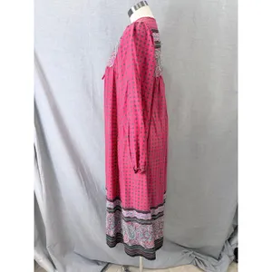 Vintage Robbie Bee Boho Paisley Midi Dress Red Festival Prairie‎ AS IS thumbnail 10