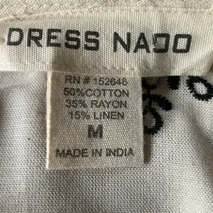 Dress Nado Embroidered Linen-Blend Wide-Leg Jumpsuit Sz M thumbnail 13