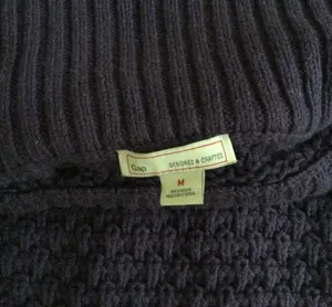 Mockneck Chunky Long Tunic Sweater Purple/Blue - Sz Medium thumbnail 9