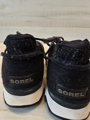 {10} SOREL Kinetic 5.5 Knit Lace Up Low Top Sneaker Women's Gray Black thumbnail 3
