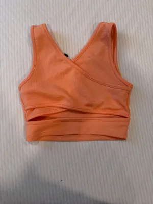 Roxy Orange crop top with criss crossed back thumbnail 2