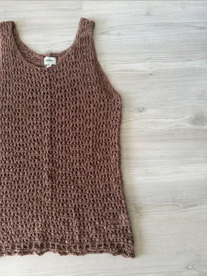 Rhythm. Crochet Cover Up Brown Size M thumbnail 2