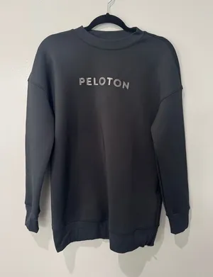 Peloton Crewneck Sweatshirt Zipper on one side, workout gym training thumbnail 1