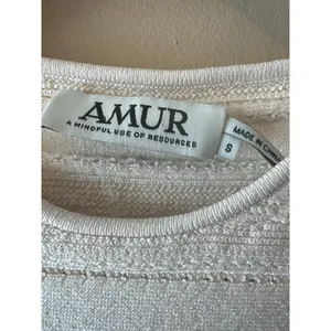AMUR Eleanor Asymmetric Floral‎ Silk Blend Midi Dress Ivory Size S thumbnail 7