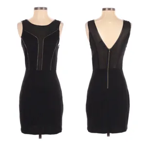ASTR Sleeveless Cut-Out Mesh Black Bodycon Cocktail Dress, sz. XS thumbnail 16