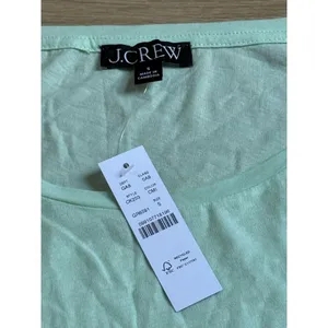NWT Womens J Crew 3/4 sleeve green tshirt 100% cotton minimalist size S thumbnail 4
