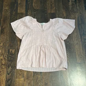 Madewell  Courtyard Flutter Sleeve Top thumbnail 2