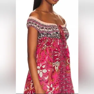 FREE PEOPLE Bali Mariposa Floral Dress sz M thumbnail 2