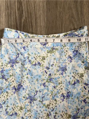 & Other Stories Light Blue Floral Midi Skirt Size 0 Cottage Coquette Flowers thumbnail 9