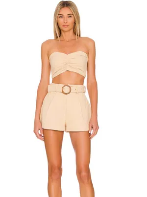 Lovers & Friends MARGOT SHORT in tan NWT thumbnail 4