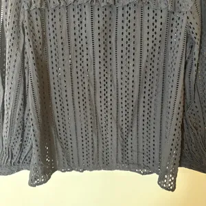 Madewell Eyelet‎ Mockneck Ruffle Top Size Small thumbnail 3