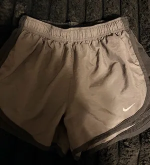 Nike Women's Gray and Black Athletic Shorts thumbnail 1