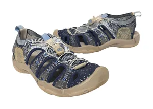Keen EVOFIT ONE Sandals Sz 6 Blue Knit Bungee Lace Outdoor Water Shoes Gorpcore thumbnail 1