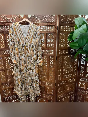 NWT free people rows of roses maxi dress thumbnail 5