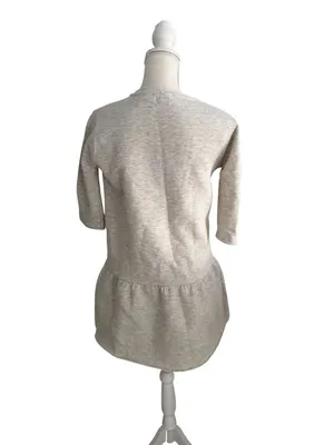 ZARA Gray Peplum Sweatshirt Top Size Medium thumbnail 7