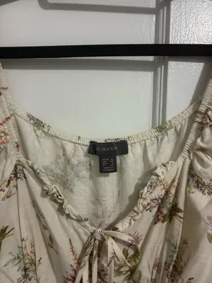 Cream floral dress thumbnail 3