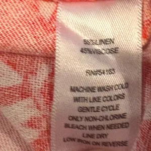 Marc New York Pink And Red Floral Linen Blend Pants Size‎ XL thumbnail 7