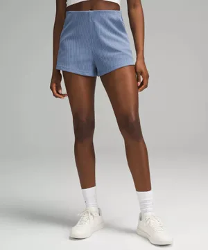 Lululemon Ribbed Softstreme High-Rise Short 2” Oasis Blue, Size 2 thumbnail 5