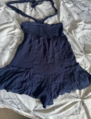 Venus navy halter tie romper thumbnail 8