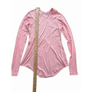 Lululemon Shirt Womens 2 Coral Pink Digni Tee Long Sleeve Lightweight #HHH9-1 thumbnail 5