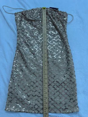 PrettyLittleThing Gold Sequin Mini Dress size 4 thumbnail 8