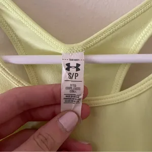 Champion small neon yellow‎ tank top athletic workout top summer shirt comfort thumbnail 2