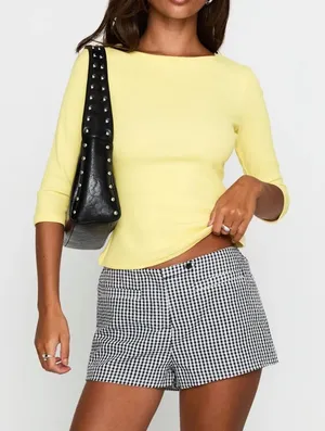 Princess Polly gingham mini shorts  thumbnail 1