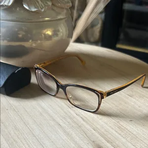 Prada VPR 230 FAL-101 Tortoise Brown Gold Eyeglasses Frames 54-17 140 Italy thumbnail 3