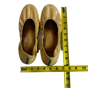 Tieks Patent Leather Cream Beige Green Foldable Travel Ballet Flats Shoes Size 8 thumbnail 12