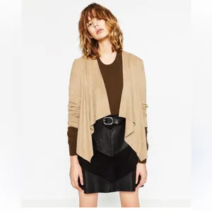 Zara Tan Long Sleeve Blazer Size XS thumbnail 8