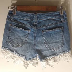 Altar'd State 27 Distressed Lace Trim Jeans Shorts thumbnail 2