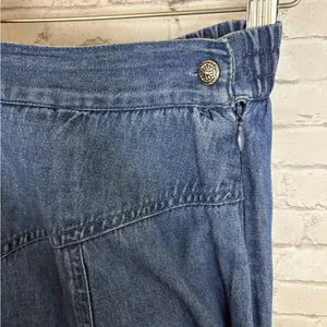 Vintage Southwest Canton Denim Basque Waist A line Maxi Skirt thumbnail 5