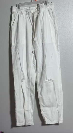 Aerie Women Cargo Ripped Waist Elastic Waist‎ Pants size S thumbnail 1