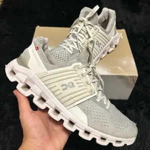 ON CLOUDSWIFT gray white running athletic training lace up shoes sneakers sz 8.5 thumbnail 2
