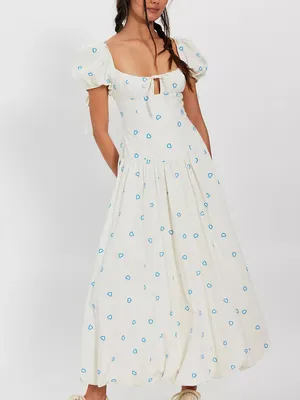 Free People Bali Sprinkled Heart Maxi Dress in Tofu Combo 12 thumbnail 2