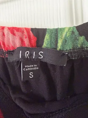 iris Black Strapless Ruched Dress with Red Rose Print thumbnail 6
