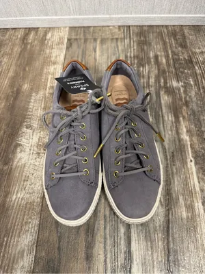 Sperry Gray Suede Low-Top Sneakers with Brown Heel Accent thumbnail 7