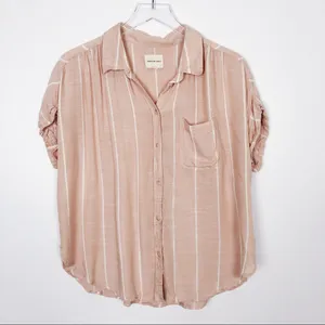 American Eagle Outfitters Pink Button Down Shirt thumbnail 2