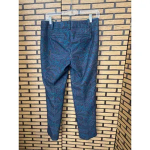 Talbots Hampshire Blue Paisley Print Dress Pants Size‎ 4P thumbnail 2